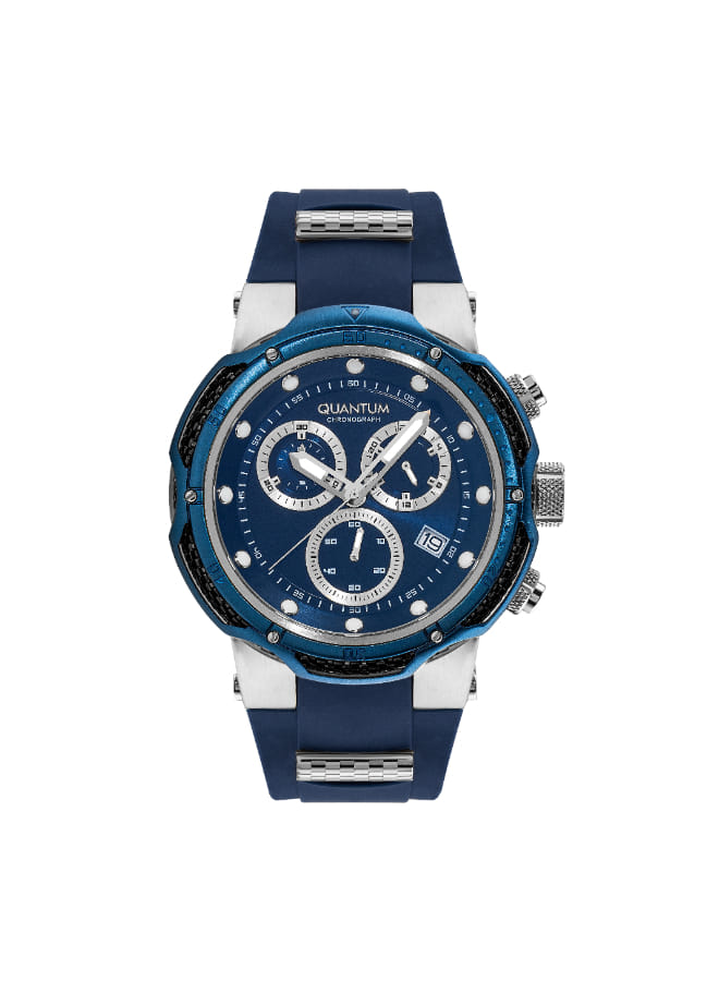 Buy QUANTUM Men's Dark Blue dial Chronograph watch - HNG1051.399